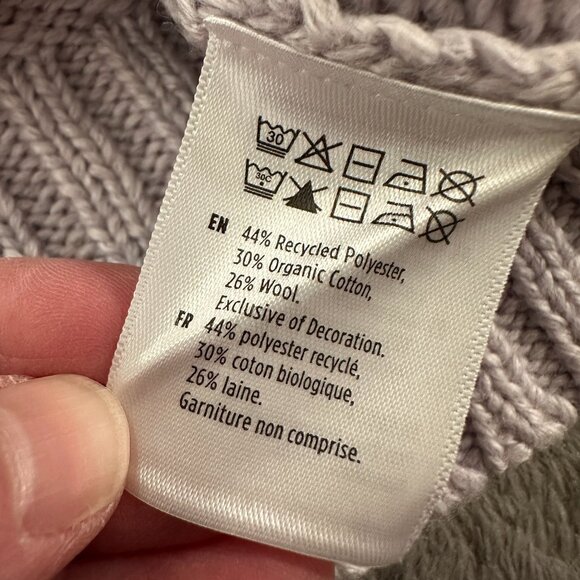 NWT Tentree 10Tree Highline Wool Cotton Turtleneck Sweater Purple Women's SMALL - Picture 6 of 6